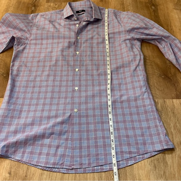 Hugo Boss | Sharp fit blue/purple plaid shirt - Picture 7 of 12